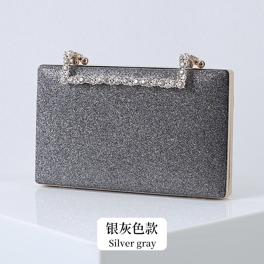 Wholesale Multi Color Shiny Pink Party Diamond Black Handbag